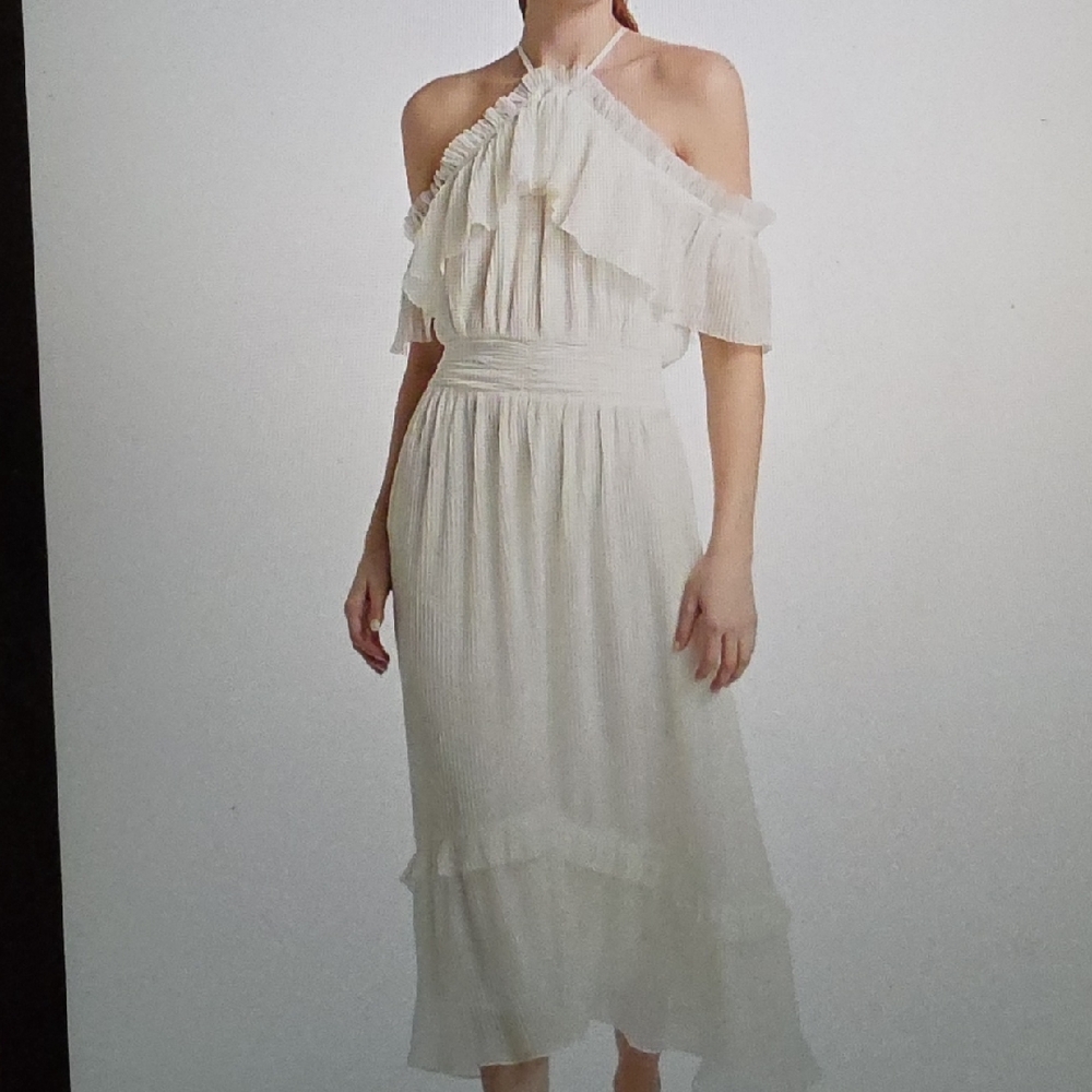 Ramy Brook Zavi Halter Midi Dress Size S $565